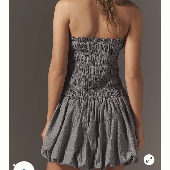 NWT ✨ By Anthropologie Strapless Smocked Mini Dress - Picture 2 of 10